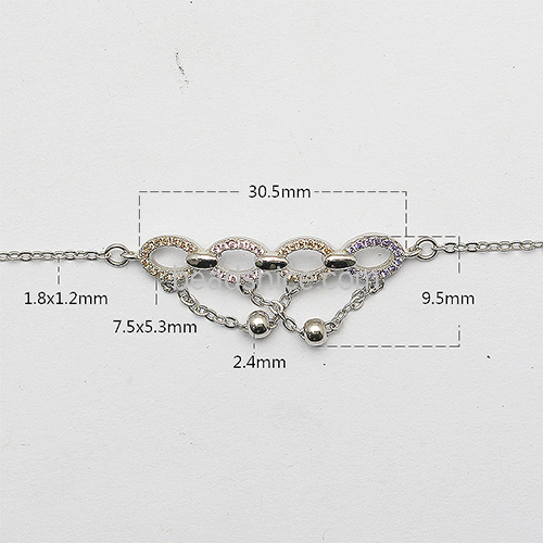 925 Sterling silver personalized pendant bracelet unique design wholesale chain jewelry findings