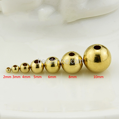 Brass beads lead safe nickel free jewelry accessories