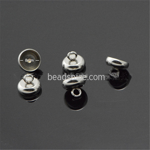 Stainless Steel Lid Cabochon Pendatn Tray Blanks