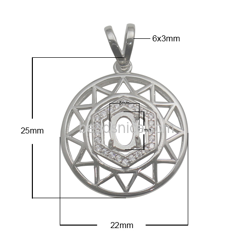 925 sterling silver pendant settings