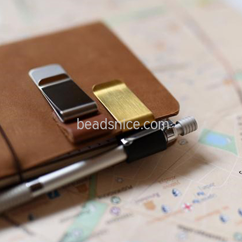 Wallet money clip metal bookmark notebook accessories