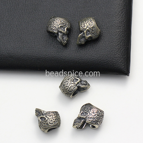 925  silver beads skull