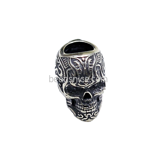 925 sterling silver skull beads