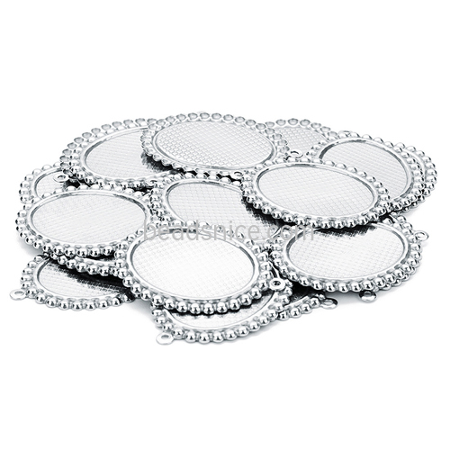 Oval Cabochon pad Pendant Tray Hypoallergenic stainless steel