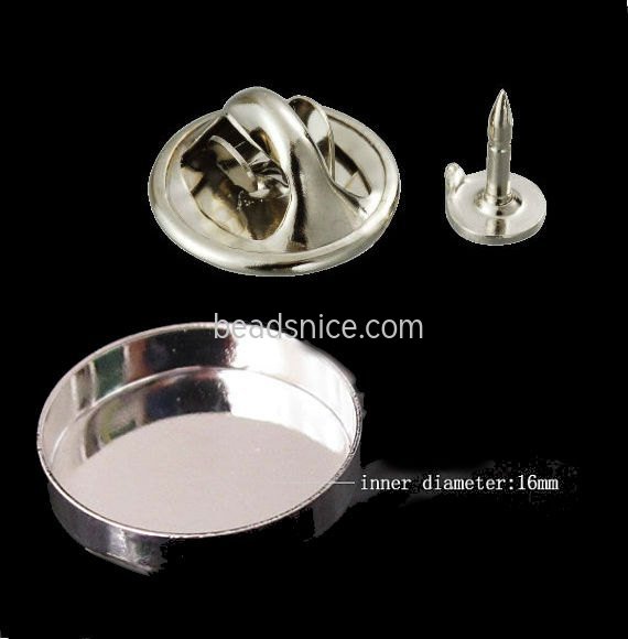 Brass Lapel Pin for glass cabochon-Bezel Brooch-Tie Tack Blank Pins