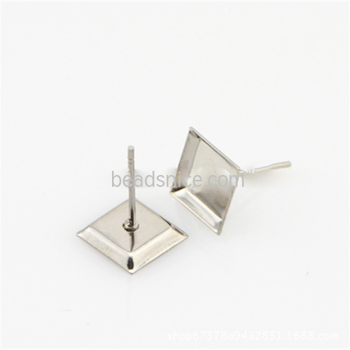 Stainless Steel Earring Post Square Base