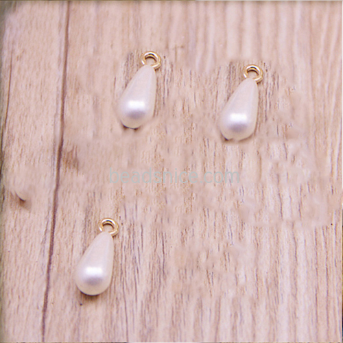 Handmade water drop pearl pendant bracelet necklace hair accessories earrings DIY jewelry findings