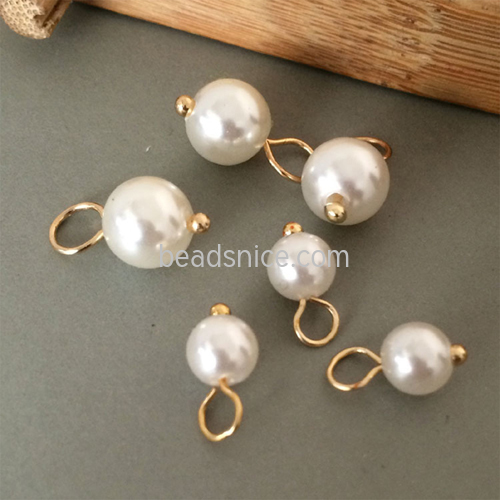 Pure solid white genuine fresh water pearl pendant diy handmade accessories