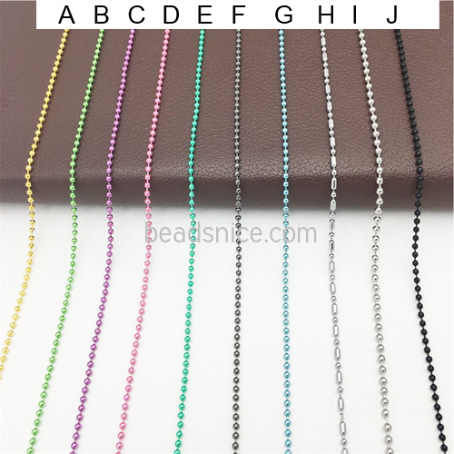 Stainless steel Bead chain bulk unfinished ball delicate jewelry making supplies