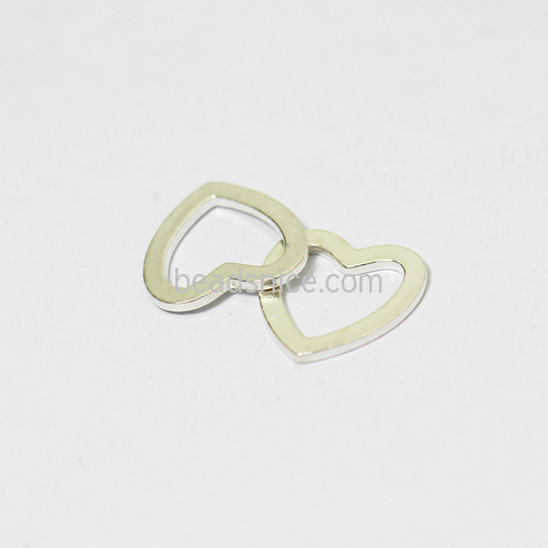 925 Sterling silver heart stamp blank jewelry accessories