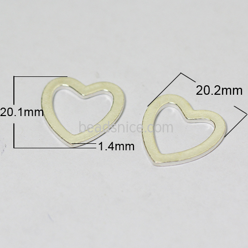 925 Sterling silver heart stamp blank jewelry accessories