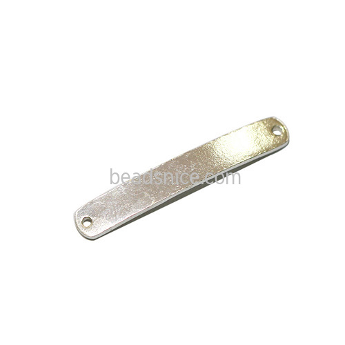 Sterling silver blank oblong stamping tag bar for custom jewelry