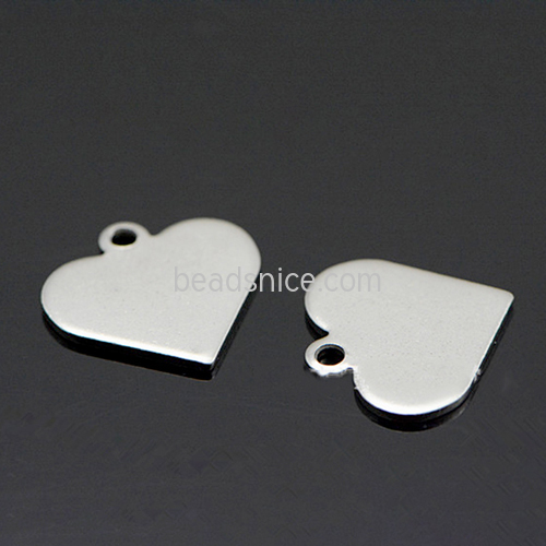 Stainless steel heart pendant diy accessories jewelry making findings