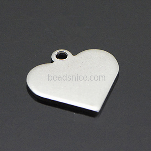 Stainless steel heart pendant diy accessories jewelry making findings