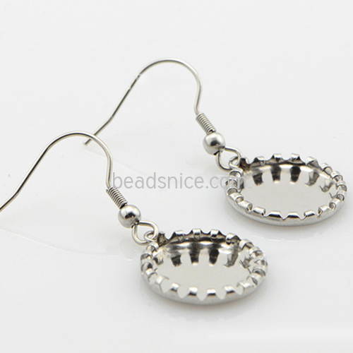Stainless steel earring stud gemstone tray diy accessories jewelry