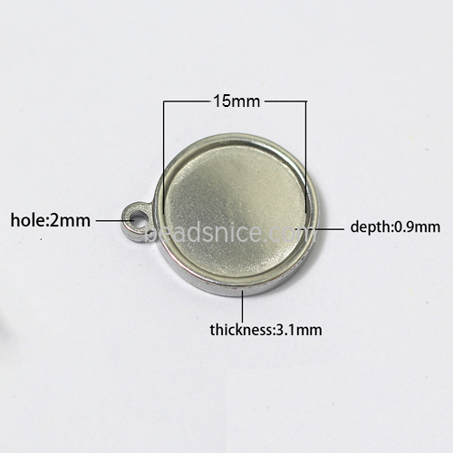 Bezel setting stainless steel tray double sided round bezel for resin
