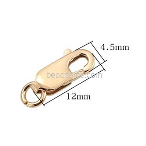Rose Gold Filled  Lobster clasp claw Jewelry hooks Necklace Bracelet making wholesale Retail