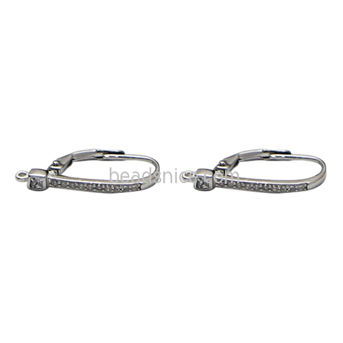 925 Sterling silver earrings DIY ear wire french hook connector