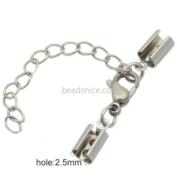 Stainless steel Clasp for Round Leather cord