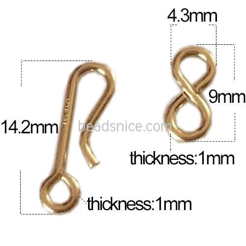 Gold filled Clasp for jewelry parts finding