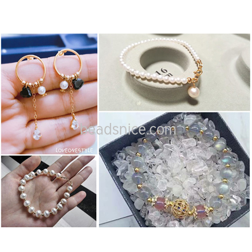 Gold filled Crimp bead Covers findings Tips