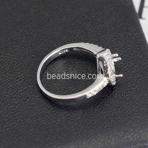 Ring setting in 925 silver of wholesale jewelry heart shaped
