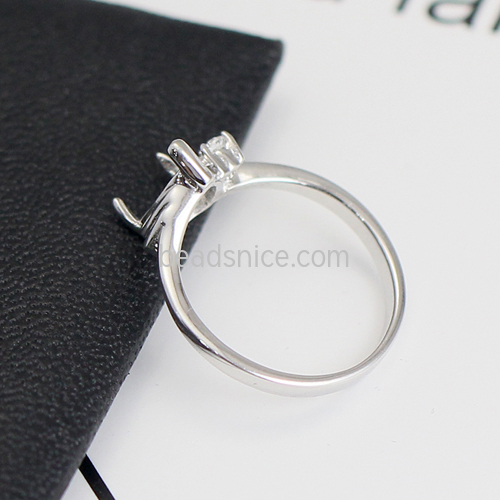 Sterling silver ring setting wholesale teardrop shape