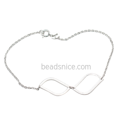925 Sterling silver delicate pendant bracelet wholesale jewelry