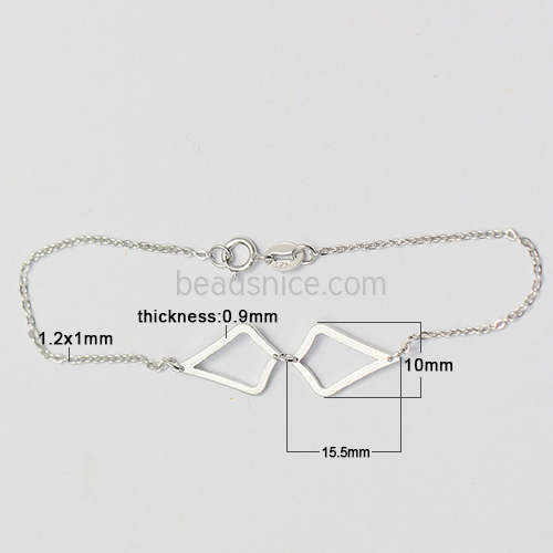 925 Sterling silver bracelet gift for little girl delicate glossy jewelry wholesale