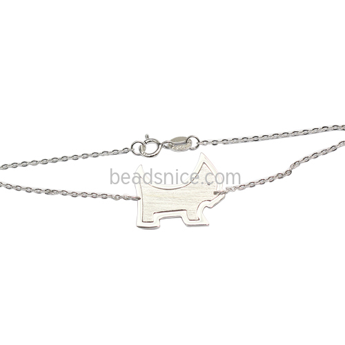 925 Sterling silver dog pendant bracelet lovely cute chain wholesale jewelry lots