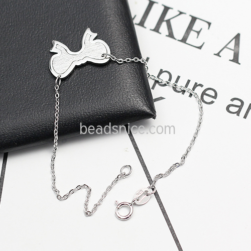 925 Sterling silver bow bracelet little girl gift special novel wholesale fashion jewelry