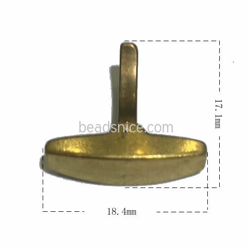 Brass CUff Link Findings,18.4X17mm