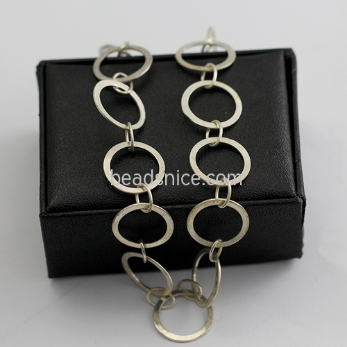 Sterling silver Chain Bracelet Big oval links wholesale bulk Jewelry making Nickel free