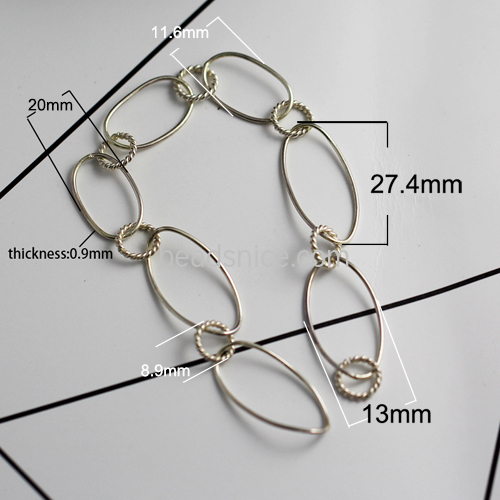 925 Sterling sliver Chain Bracelet Anklet Necklace make jewelry wholesale DIY Fashion Nickle-free any length available