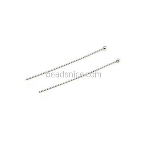 Sterling Silver Headpins, round ball