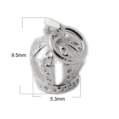 Silver charms for bracelet  crown