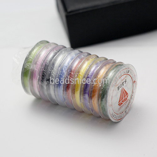 Elastic line Colorful flat for Jewelry parts making