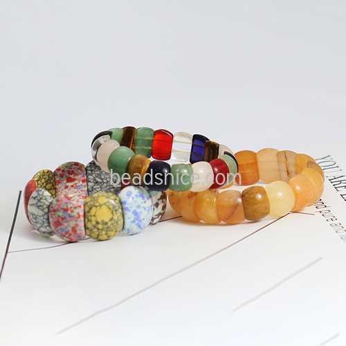Murano glass bracelet multicolor jewelry making beaded bracelet women