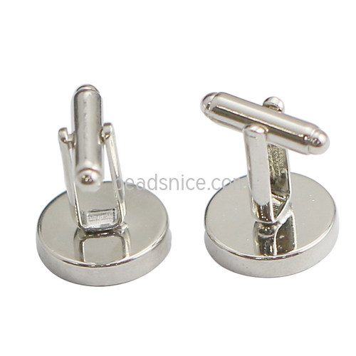 Sterling silver Suit shirt cufflinks mens Simple Metal wholesale Vogue Jewelry findings Trendy style