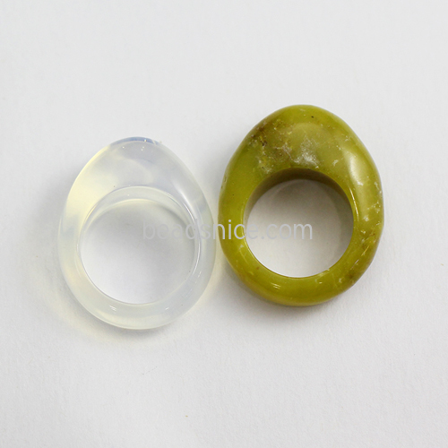 Solid gemstone ring multiple colors