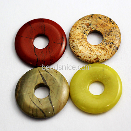 Donut gemstone pendants multicolor jewelry making