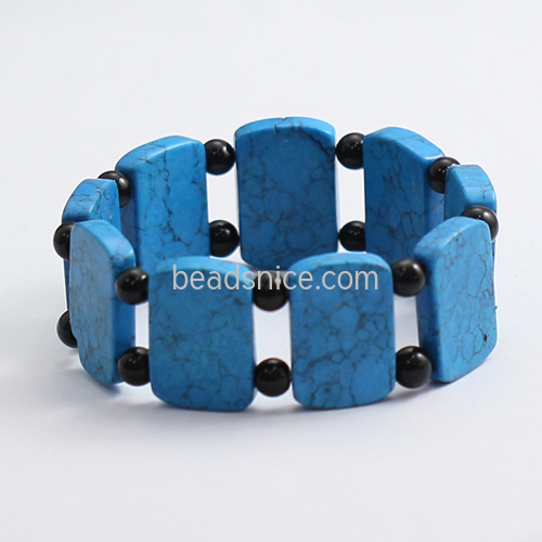 Imitation Gemstone Bracelet Slice beads Drilled Free form Square cuts Pendant making