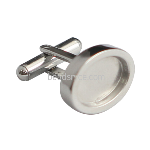 Stainless steel jewelry wholesale cufflink base，mirror polishing