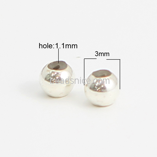 Sterling silver Beads Custom DIY accessories jewelry Wholesale Nickel-free Lead-safe