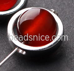 Sterling silver Large oval bead Frame for Jewelry parts making