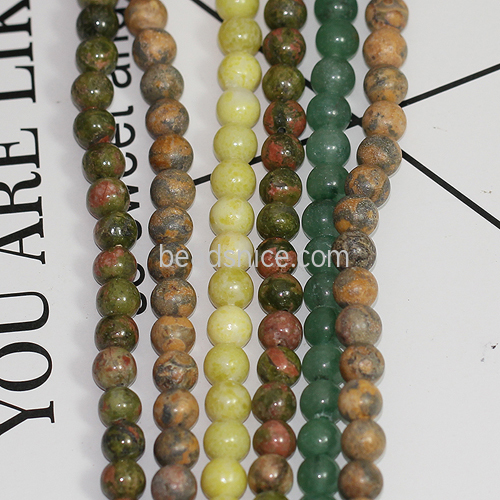 Round gemstone beads wholesale bulk