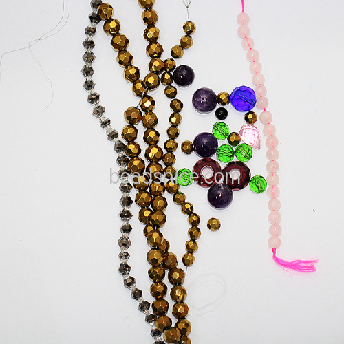 Crystal beads bulk glossy kids craft jewelry making