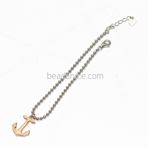 Sterling silver Chain Bracelet Beads Jewelry wholesale Nickel free Fashion Accessory