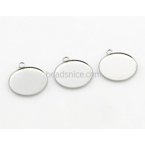 Stainless steel cabochon blank pendant trays