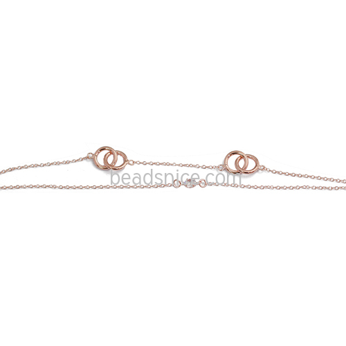 925 Sterling silver bracelet delicate gift for her extension chain 4mm